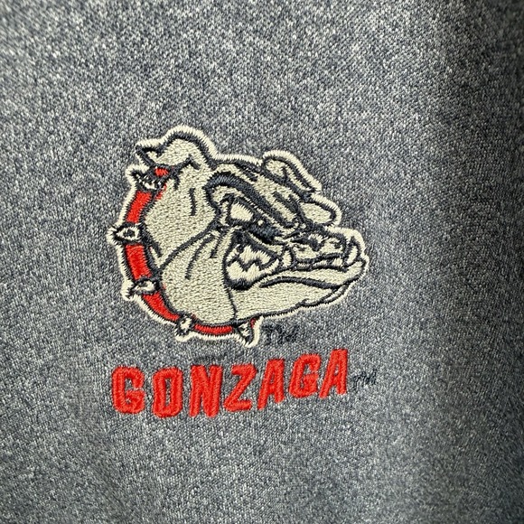 Gonzaga Bulldogs Polo XXL Heathered Blue With Red Piping. Embroidered Logo. - Picture 3 of 5